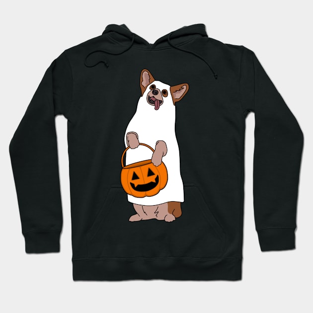 Halloween Corgi Hoodie by kaileyryan